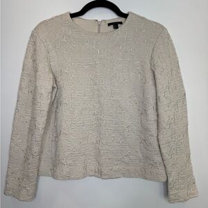 COS Textured jacquard Cream cotton Women's Top size XS